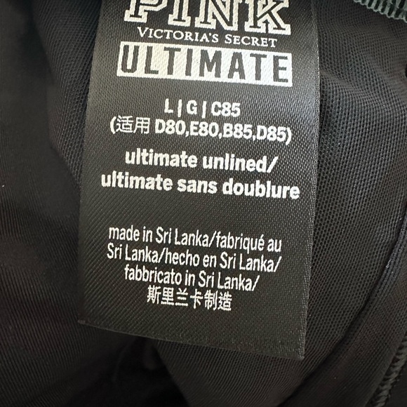 Victoria Secret PINK Turquoise and Black Sports Bra Size Large - Picture 3 of 3